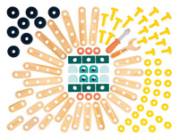Janod Zestaw konstruktora 100 elementów Brico'kids 3+