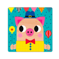 Janod Układanka drewniana magnetyczna Zwierzątka