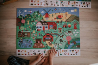 Janod Puzzle obserwacyjne w walizce Farma 24 elementy 3+ Made in France