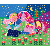 Janod Zestaw artystyczny Mozaika Konie i jednorożce 5+ (stary indeks: J07804)