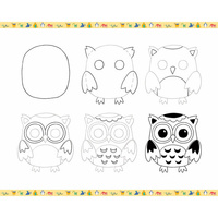 Janod Zestaw kreatywny Rysowanie krok po kroku Zwierzęta 20 rysunków 7+