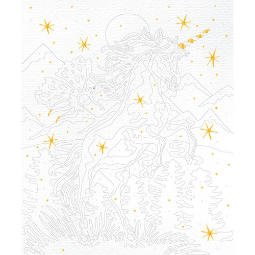 Janod Zestaw kreatywny Malowanie po numerach Jednorożce 2 obrazy 7+