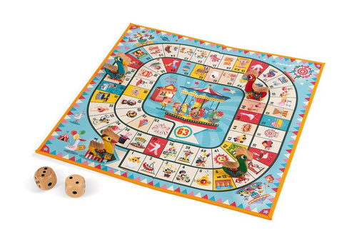 Janod Gra wyścig Gąski na karuzeli Carrousel