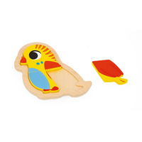 Janod Puzzle progresywne drewniane Zwierzęta domowe 4 układanki – 2, 3, 4 i 5 elementów 18 m+