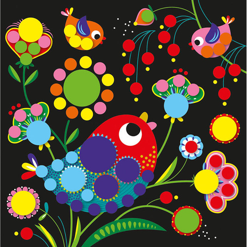 Janod Zestaw kreatywny Okrągłe naklejki My arts & crafts 3+