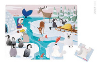 Janod Puzzle sensoryczne 20 elementów Lodowa kraina
