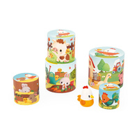 Janod Piramida wieża Farma Kurka 6 elementów 12 m+