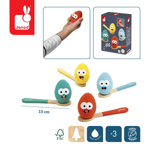 Janod Gra Wyścig z jajkiem i łyżką 3+