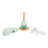 Janod Układanka piramida drewniana Ważka Pure 12 m+