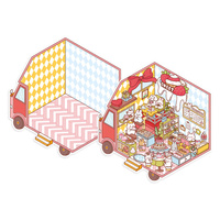 Janod Zestaw kreatywny Scenki do wyklejania z mini naklejkami i pęsetą Cosy stickers Ciężarówka
