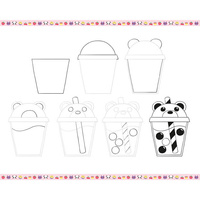 Janod Zestaw kreatywny Rysowanie krok po kroku Modele kawaii 20 rysunków 7+