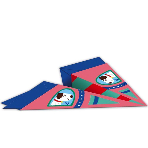 Janod Zestaw kreatywny Papierowe samoloty z wyrzutnią 6+