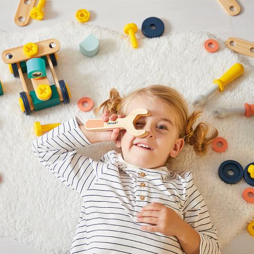Zestaw konstruktora 100 elementów Brico'kids 3+ Janod