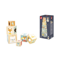 Janod Piramida wieża drewniana 6 el. Pure 12 m+