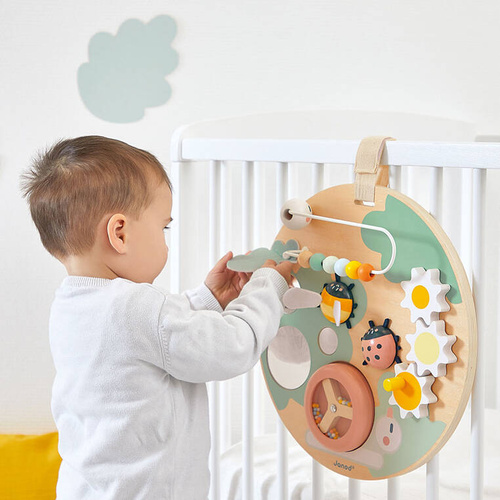 Wielofunkcyjna tablica edukacyjna drewniana Ogród Sweet Cocoon 12m+ Janod