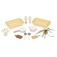 Janod Duża drewniana kuchnia z 19 akcesoriami Shiny Grandma 3+
