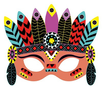 Janod Zestaw kreatywny Do zdrapywania Maski karnawałowe 5+