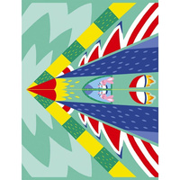 Janod Zestaw kreatywny Papierowe samoloty z wyrzutnią 6+