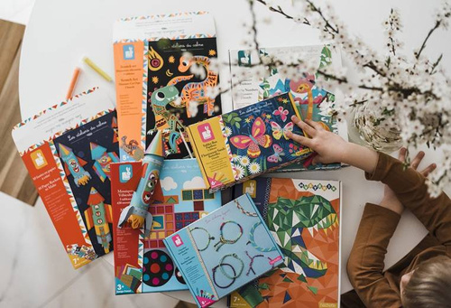 Janod Zestaw kreatywny Fluorescencyjny piasek Motyle 6+