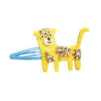 Janod Zestaw kreatywny do tworzenia biżuterii Brokatowe spinki do włosów Egzotyczne zwierzęta 5+