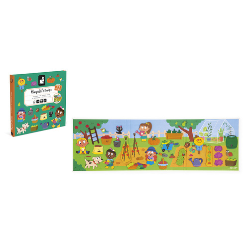 Janod Magnetyczna układanka W ogródku Magneti'stories 3+