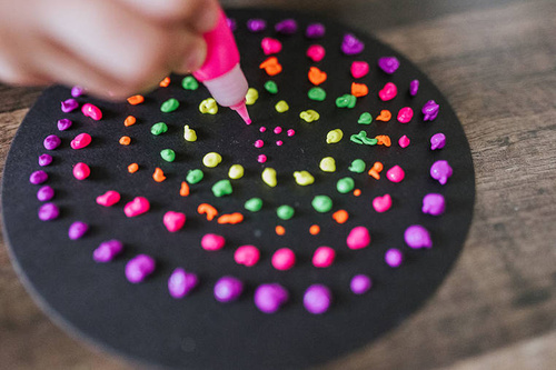 Janod Zestaw kreatywny Malowanie kropkami Dots painting I love creativity 8+