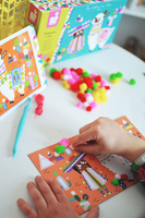 Janod Zestaw artystyczny Pompony Lamy 4+