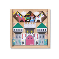 Janod Zestaw klocków i figurek 37 el. Zaczarowane królestwo Cross Roads 2+