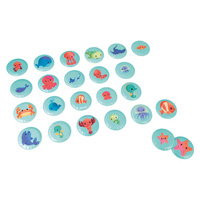 Janod Gra memory do kąpieli Morskie dzieci 24 elementy 2+