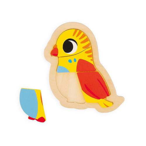 Janod Puzzle progresywne drewniane Zwierzęta domowe 4 układanki – 2, 3, 4 i 5 elementów 18 m+