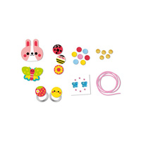 Janod Zestaw kreatywny do tworzenia biżuterii z drewna Ogród kwiatów 4+