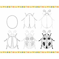 Janod Zestaw kreatywny Rysowanie krok po kroku Zwierzęta 20 rysunków 7+