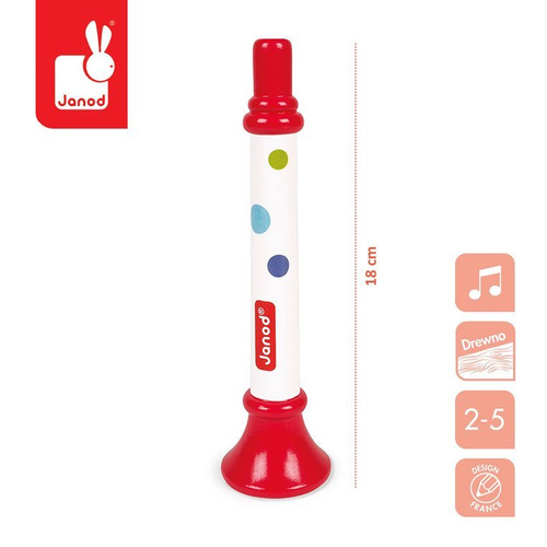 Janod Trąbka drewniana Confetti