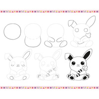 Janod Zestaw kreatywny Rysowanie krok po kroku Modele kawaii 20 rysunków 7+