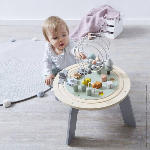 Janod Wielofunkcyjny stolik edukacyjny drewniany z regulacją wysokości Sweet Cocoon