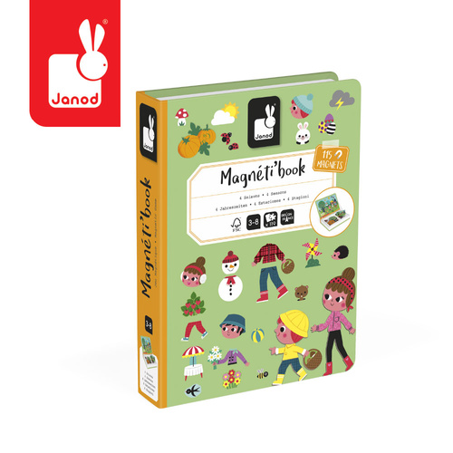 Janod Magnetyczna układanka 4 pory roku Magnetibook