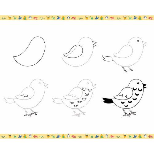 Janod Zestaw kreatywny Rysowanie krok po kroku Zwierzęta 20 rysunków 7+