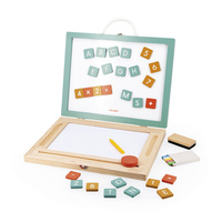 Janod Tablica z magnesami i znikopisem w walizce 4w1 3+