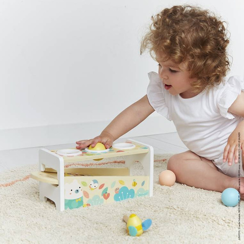 Janod Drewniane cymbałki z kulodromem Pure