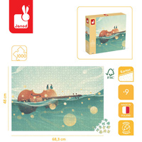 Janod USZKODZONE OPAKOWANIE Puzzle artystyczne Podróż na skrzypcach 1000 elementów 9+ Made in Poland