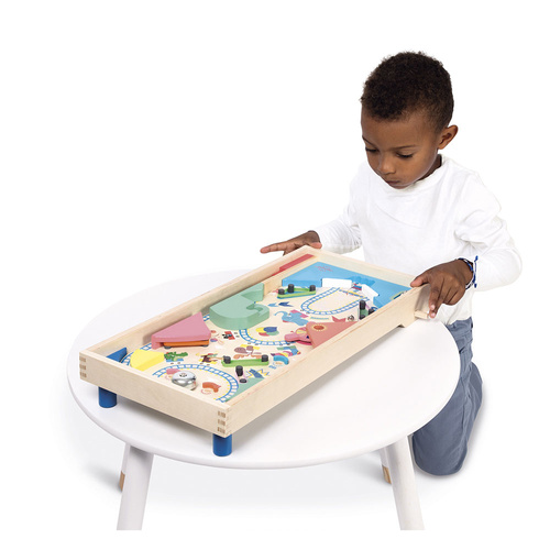 Janod Gra zręcznościowa drewniana Pinball Applepop 5+