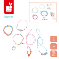 Janod Zestaw kreatywny do tworzenia biżuterii Kwiatki z koralików 6+