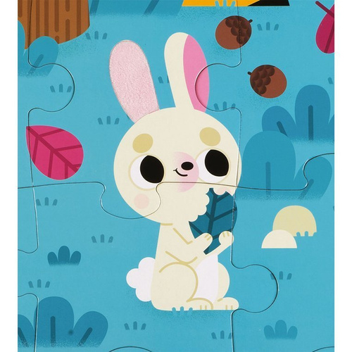 Janod Puzzle sensoryczne 20 elementów Leśne zwierzęta