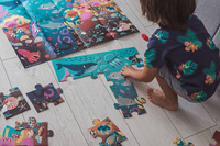 Janod Świecące puzzle z mini-lampką UV Ocean 24 elementy 3+