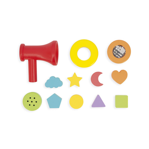 Janod Kostka sensoryczna drewniana 18 m+