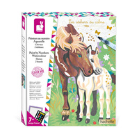 Janod Zestaw kreatywny Malowanie po numerach Konie 7+