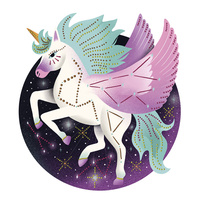 Janod Zestaw kreatywny Malowanie kropkami Puentylizm 3D Kosmiczne zwierzęta 8+ 