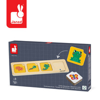 Janod Drewniana układanka Karty sekwencji Ogród 3+