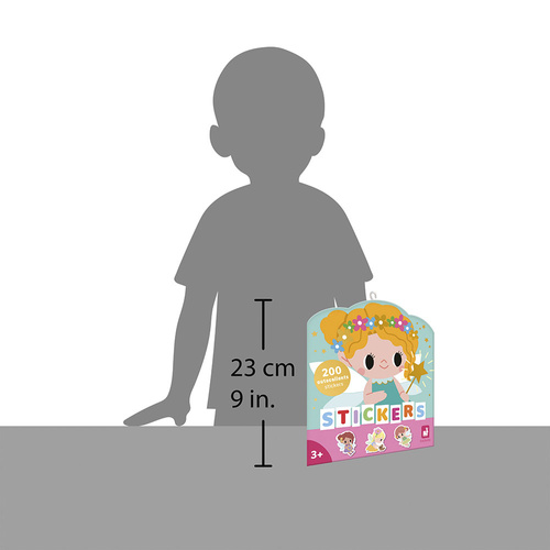 Janod Naklejki na arkuszach 200 szt. Wróżki 3+