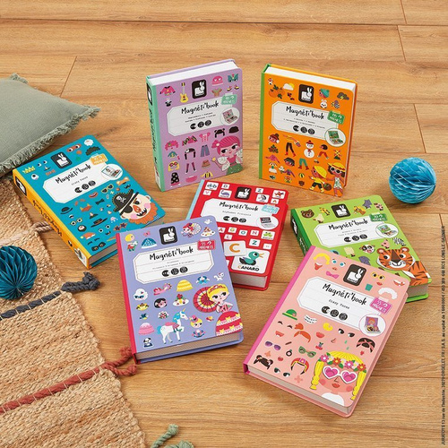 Janod Magnetyczna układanka Śmieszne buzie Chłopiec Magnetibook